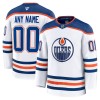 Miehille NHL Edmonton Oilers Pelipaita Custom Fanatics Premium 2024-25 vieras Valkoinen